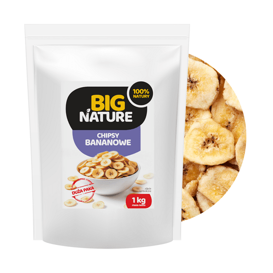 Chipsy bananowe 1kg Duża Paka -zdjęcie numer 1