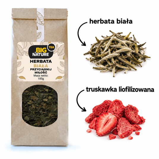 Herbata biała PRZYCIĄGNIJ MIŁOŚĆ 100g -zdjęcie numer 2