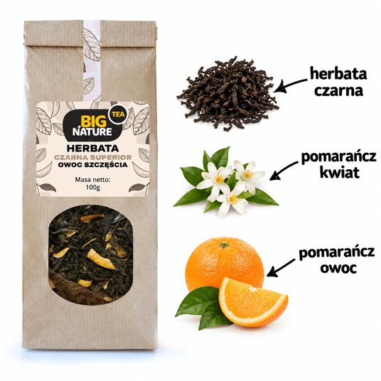 Herbata czarna EARL GREY OWOC SZCZĘŚCIA 100g -zdjęcie numer 2