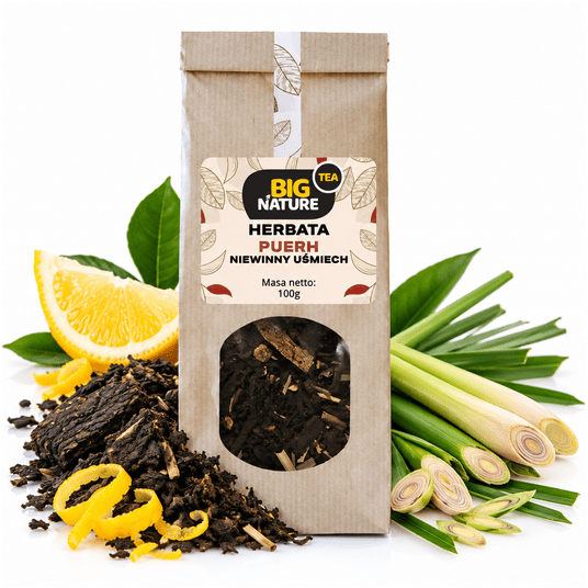 Herbata PUERH NIEWINNY UŚMIECH 100g -zdjęcie numer 1