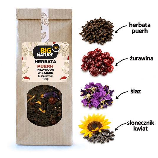 Herbata PUERH PRZYGODA W SADZIE 100g -zdjęcie numer 2