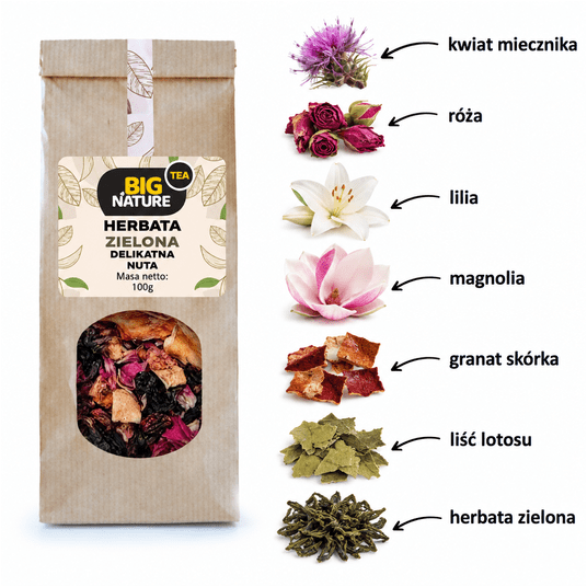 Herbata zielona DELIKATNA NUTA 100g -zdjęcie numer 2