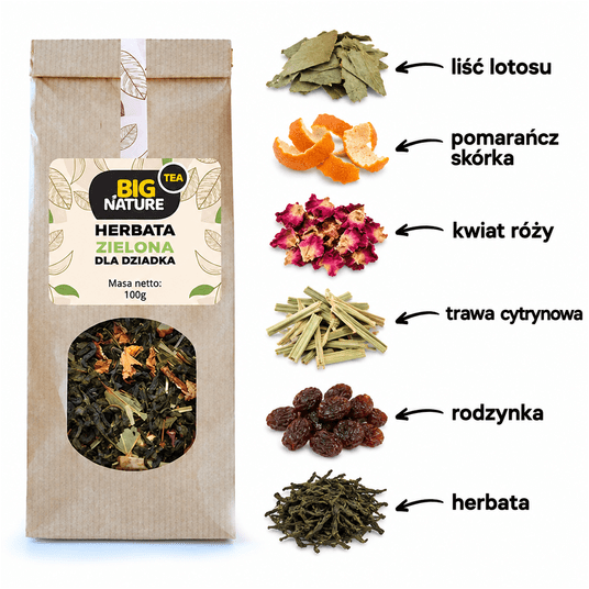 Herbata zielona DLA DZIADKA 100g -zdjęcie numer 2