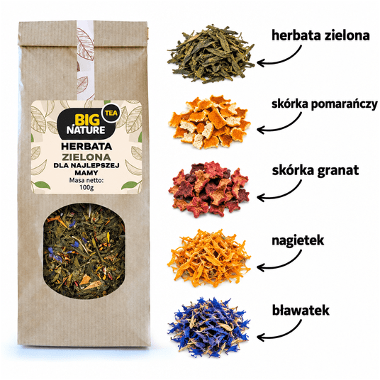 Herbata zielona DLA NAJLEPSZEJ MAMY 100g -zdjęcie numer 2