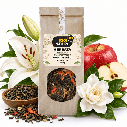 Herbata zielona GUNPOWDER KWIAT MIŁOŚCI 100g -zdjęcie numer 1