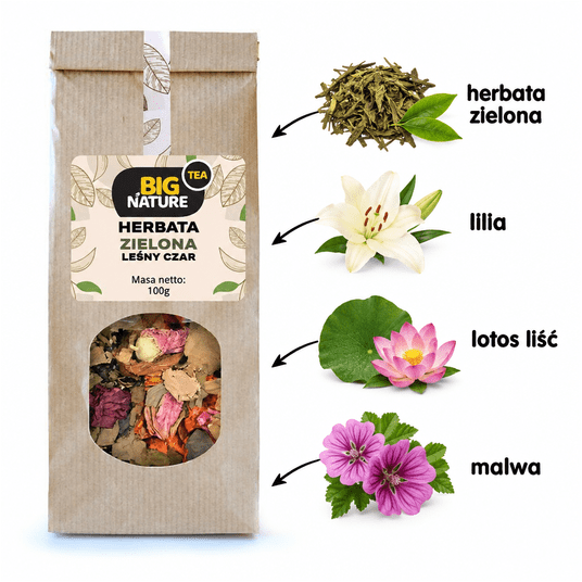 Herbata zielona LEŚNY CZAR 100g -zdjęcie numer 2