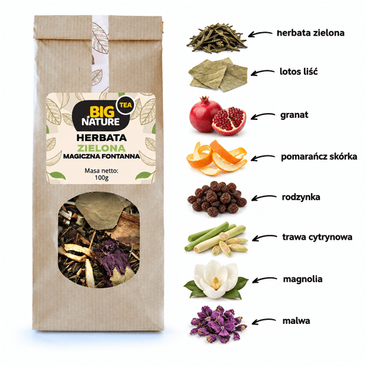Herbata zielona MAGICZNA FONTANNA 100g -zdjęcie numer 2