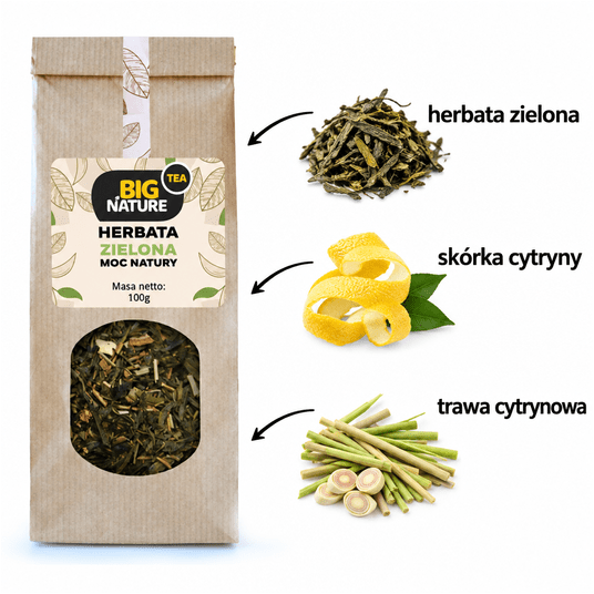 Herbata zielona MOC NATURY 100g -zdjęcie numer 2