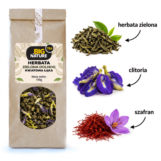 Herbata zielona OOLONG KWIATOWA ŁĄKA 100g -zdjęcie numer 2
