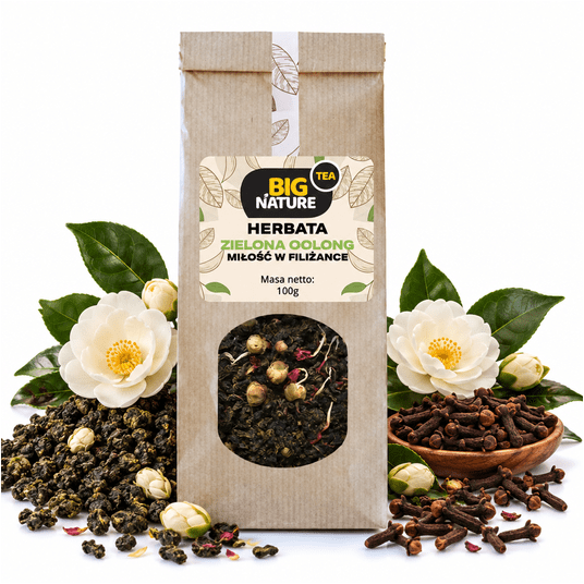 Herbata zielona OOLONG MIŁOŚĆ W FILIŻANCE 100g -zdjęcie numer 1