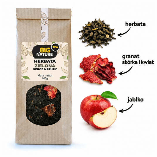 Herbata zielona SERCE NATURY 100g -zdjęcie numer 2