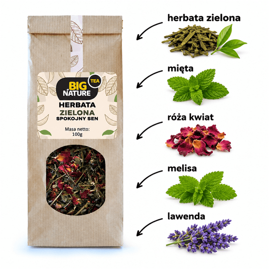 Herbata zielona SPOKOJNY SEN 100g -zdjęcie numer 2
