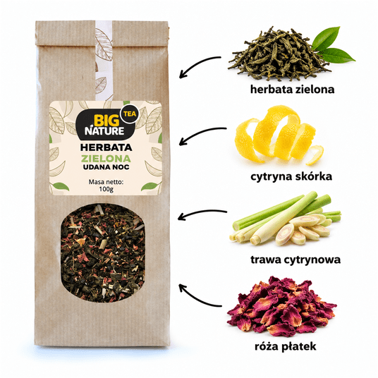 Herbata zielona UDANA NOC 100g -zdjęcie numer 2
