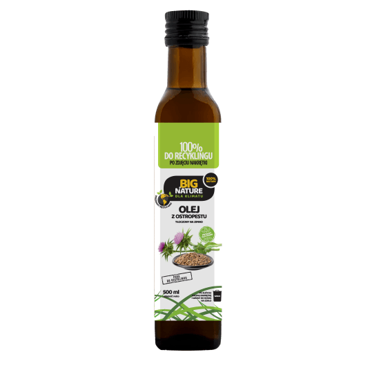 Olej z ostropestu tłoczony na zimno 500ml -zdjęcie numer 1