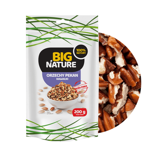 Orzechy Pecan kawałki 200g Duża Paka -zdjęcie numer 1