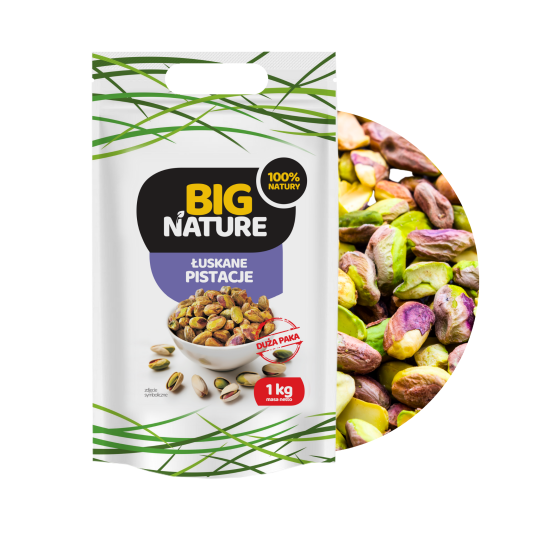 Pistacje łuskane niesolone 1kg Duża Paka -zdjęcie numer 1