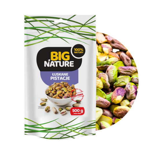 Pistacje łuskane niesolone 500g Duża Paka -zdjęcie numer 1
