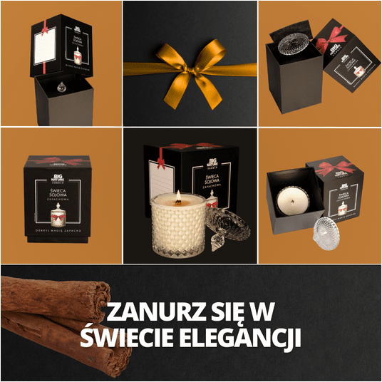 Świeca soj. zap. CYNAMON 115g PREZENT -zdjęcie numer 2
