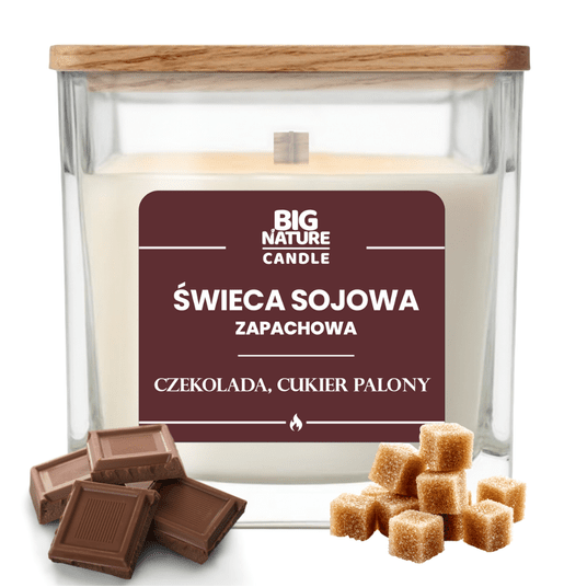 Świeca soj. zap. CZEKOLADA-CUKIER PALONY 220 -zdjęcie numer 1
