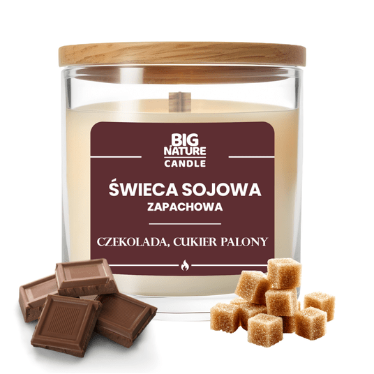 Świeca soj. zap. CZEKOLADA-CUKIER PALONY 225 -zdjęcie numer 1
