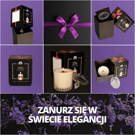 Świeca soj. zap. LAWENDA 115g PREZENT -zdjęcie numer 3