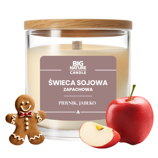 Świeca soj. zap. PIERNIK-JABŁKO 225g -zdjęcie numer 1