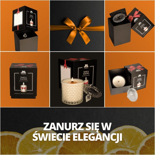 Świeca soj. zap. POMARAŃCZA 115g PREZENT -zdjęcie numer 3