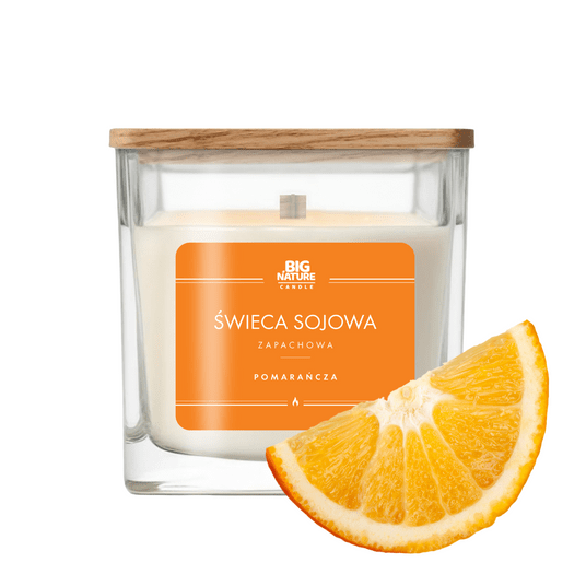 Świeca soj. zap. POMARAŃCZA 450g -zdjęcie numer 1