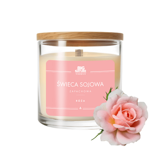 Świeca soj. zap. RÓŻA 150g -zdjęcie numer 1