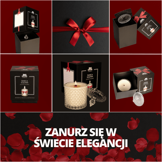 Świeca soj. zap. RÓŻA 485g PREZENT -zdjęcie numer 3