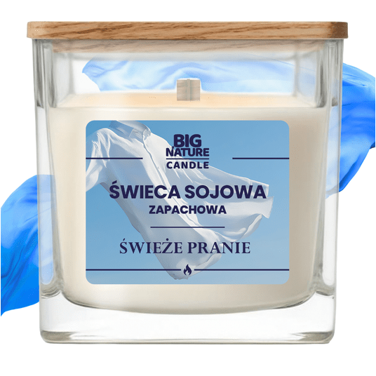 Świeca soj. zap. ŚWIEŻE PRANIE 220g -zdjęcie numer 1
