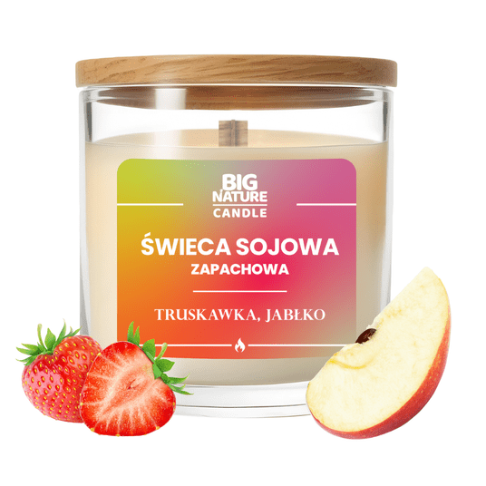 Świeca soj. zap. TRUSKAWKA-JABŁKO 155g -zdjęcie numer 1
