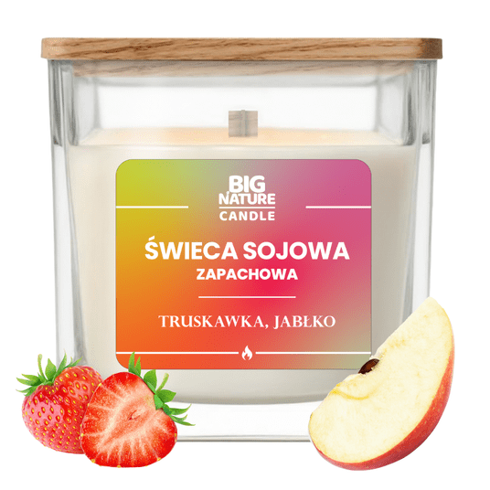 Świeca soj. zap. TRUSKAWKA-JABŁKO 220g -zdjęcie numer 1