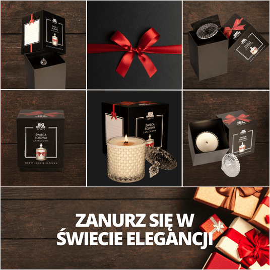 Świeca soj. zap. ZAPACH ŚWIĄT 485g PREZENT -zdjęcie numer 4