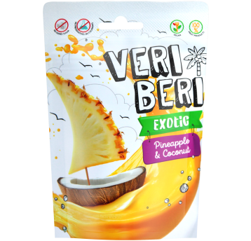 Bezglutenowe żelki Ananas z kokosem VERI BERI 50g