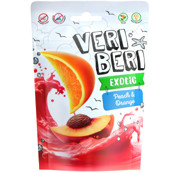 Bezglutenowe żelki Brzoskwinia i Pomarańcza VERI BERI 50g