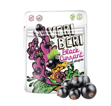 Bezglutenowe żelki Czarna porzeczka VERI BERI 50g