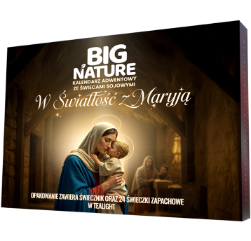 Kalendarz Adwentowy ze świeczkami sojowymi "W Światłość z Maryją"