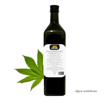 OLEJ KONOPNY BIO TŁOCZONY NA ZIMNO 1L