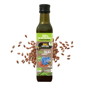 Olej Lniany tłoczony na zimno BIO 250ml