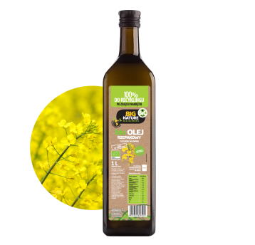 Olej rzepakowy BIO tłoczony na zimno 1L