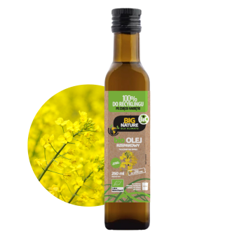 Olej rzepakowy tłoczony na zimno BIO 250ml