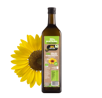 Olej słonecznikowy BIO tłoczony na zimno 1L