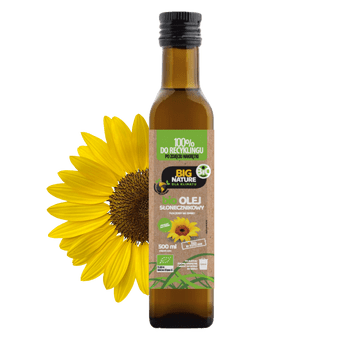 Olej słonecznikowy tłoczony na zimno BIO 500ml