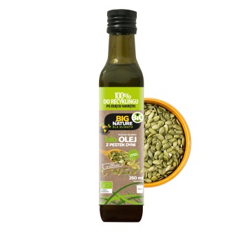 Olej z pestek dyni tłoczony na zimno BIO 250ml