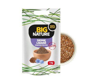 Siemię lniane mielone brązowe 1 kg Duża Paka
