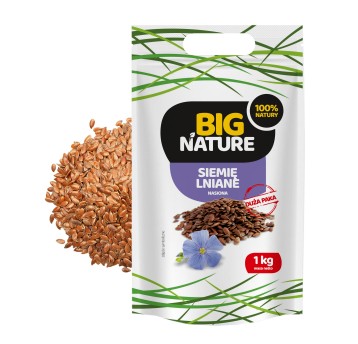Siemię lniane ziarno 1kg Duża Paka