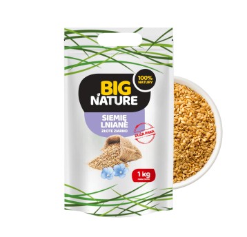 Siemię lniane ZŁOTE ziarno 1kg Duża Paka
