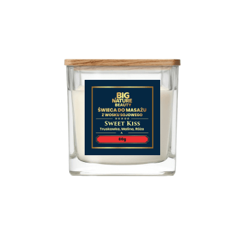Świeca soj. masaż SWEET KISS (tru-mal-roz) 80g