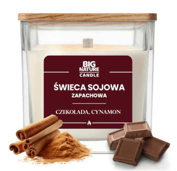 Świeca soj. zap. CZEKOLADA-CYNAMON 220g